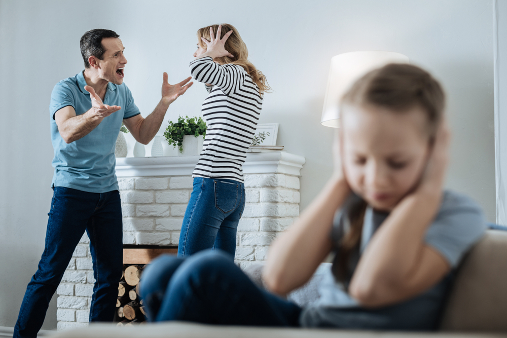Девочка присутствует при конфликте родителей