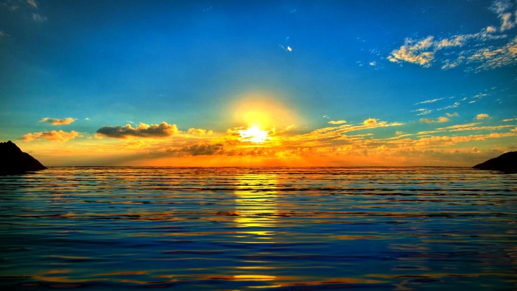 морской пейзаж во время восхода